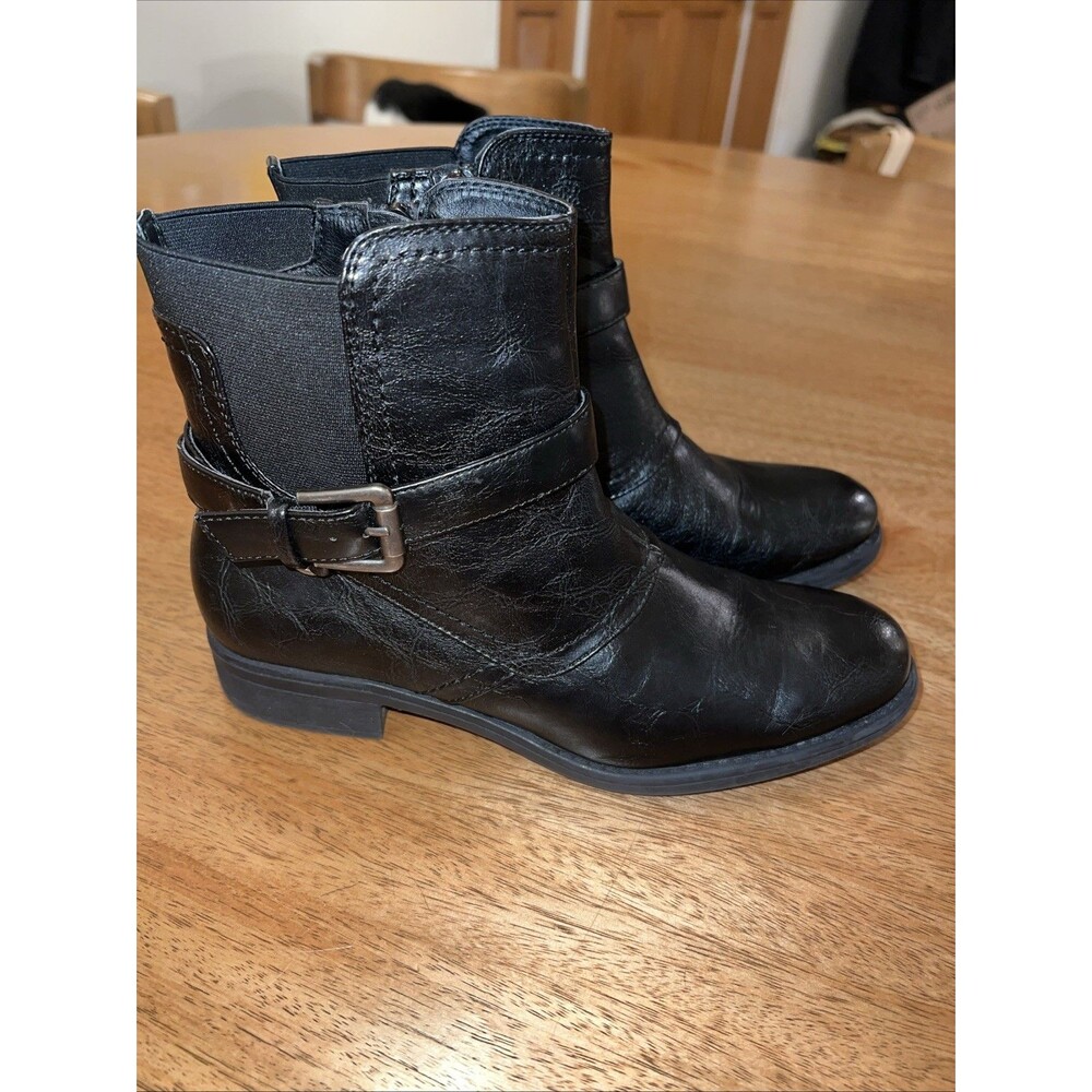 Wear ever Rudy Black Boots Size 8.5 M Low Heel Preppy Bootie